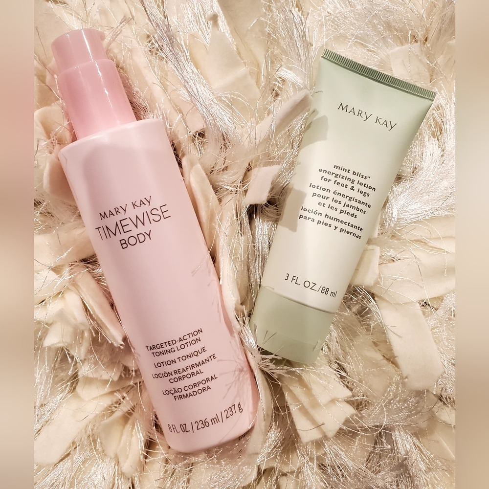 Mary Kay Timewise Body Toning Lotion and Mint Bliss Energizing lotion Set